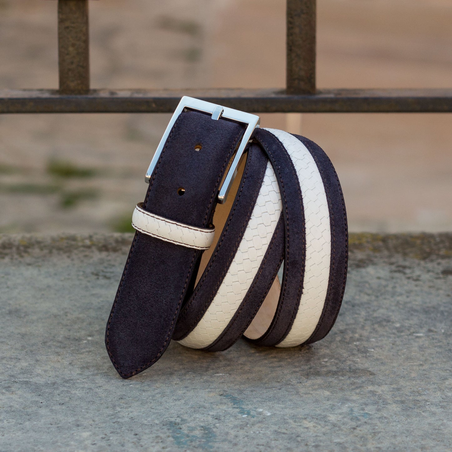 Venice Belt Navy Lux Suede