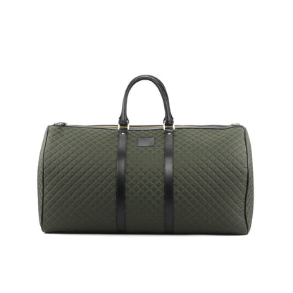 DUFFLE BAG - QUILTED GREEN Front